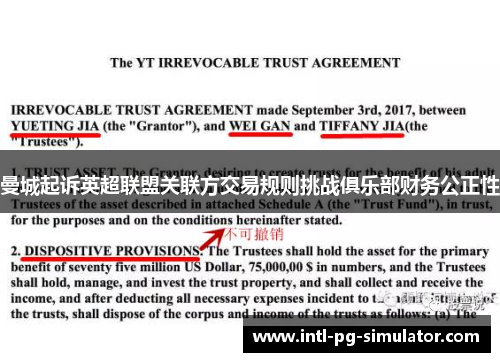 曼城起诉英超联盟关联方交易规则挑战俱乐部财务公正性 曼城起诉英超联盟关联方交易规则挑战俱乐部财务公正性